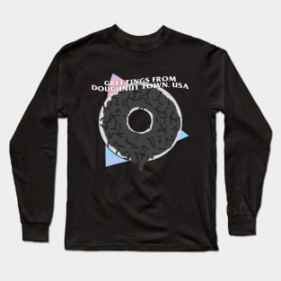 grey doughnut town Long Sleeve T-Shirt